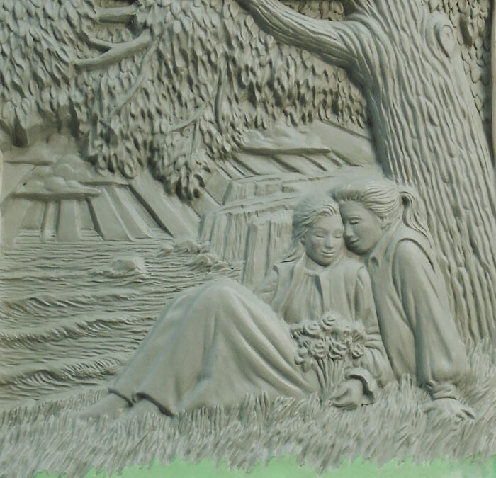 Deux femmes sous les arbres